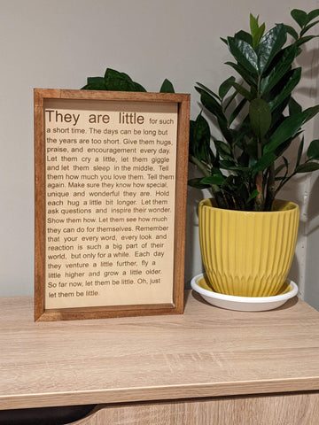 Nursery quote sign (12 inch x 8 inch)
